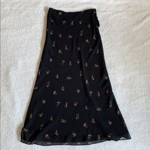 Express Floral Maxi Skirt